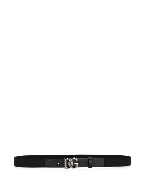 Cintura Dolce & Gabbana Kids nera con fibbia logo DG Dolce & Gabbana Kids | EC0083A05478B956